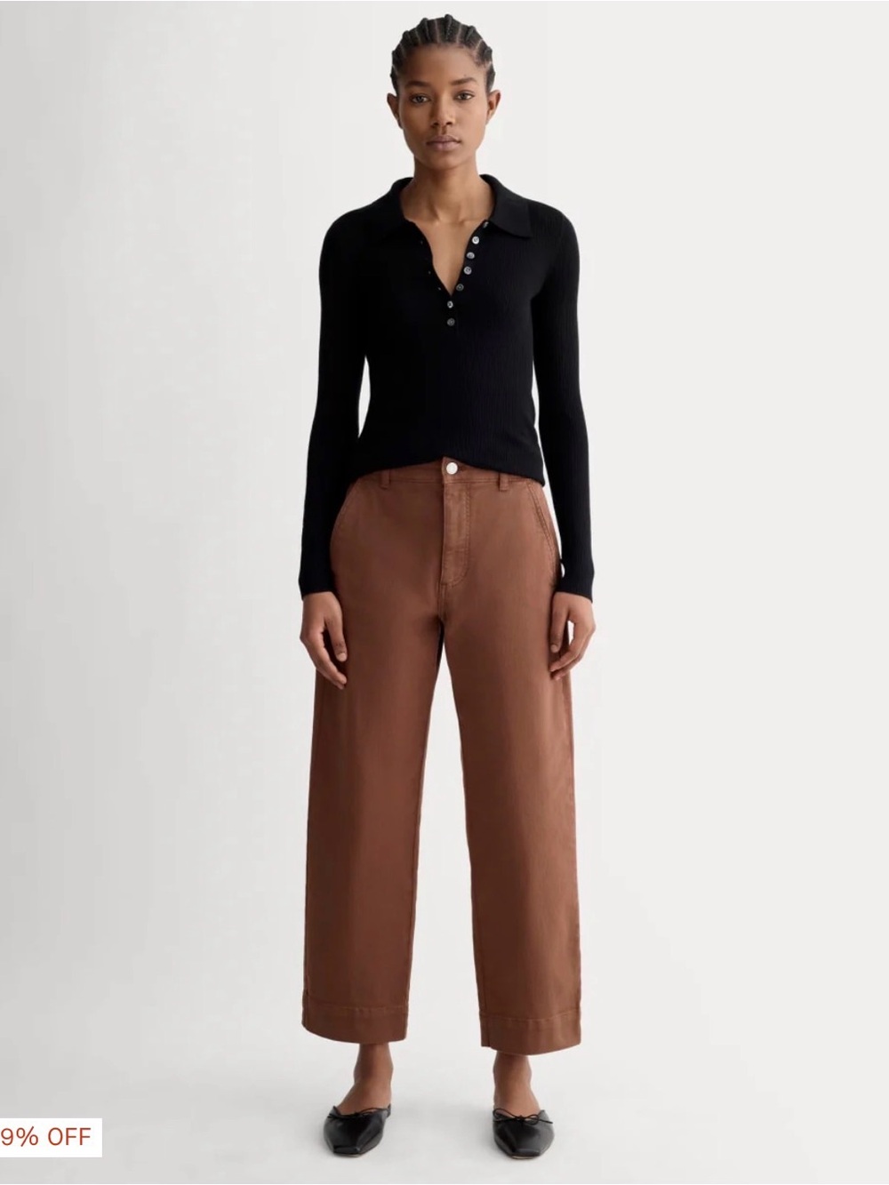 Everlane Brown Wide-Leg Pants